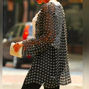 PEARL EMBELLISHED HIP-LENGTH DUSTER - Boston Proper